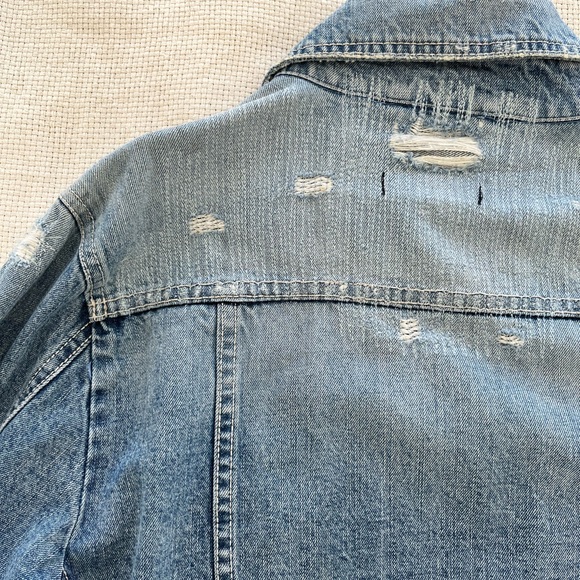 Wayne Cooper Distressed Denim Jacket Unisex Size M - Picture 4 of 6